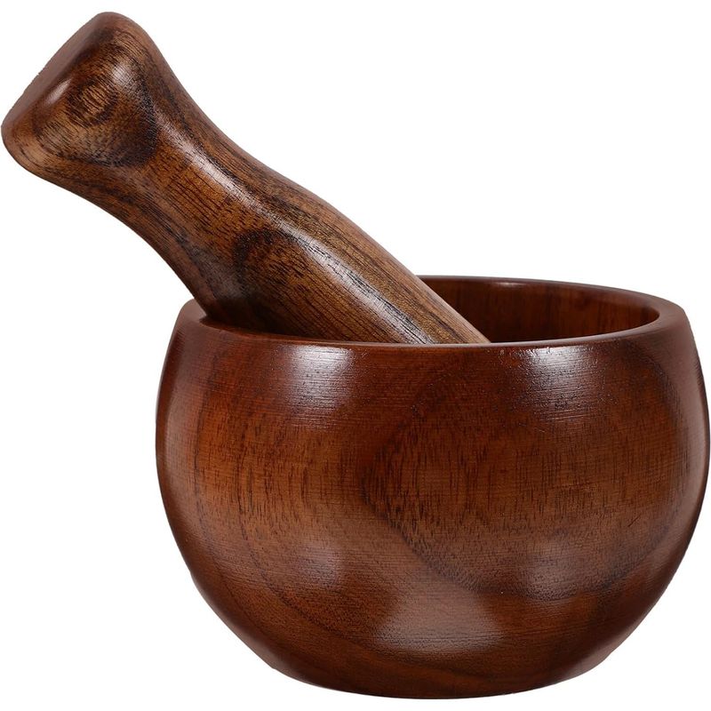 Schale Und Stößel Aus Naturholz, 2-teiliges Set