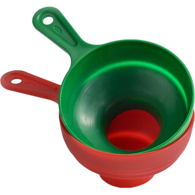 Set Mit 2 Zusammenklappbaren Trichtern Zum Umfüllen Von Flüssigkeiten Und Zum Einfüllen Von Marmelade