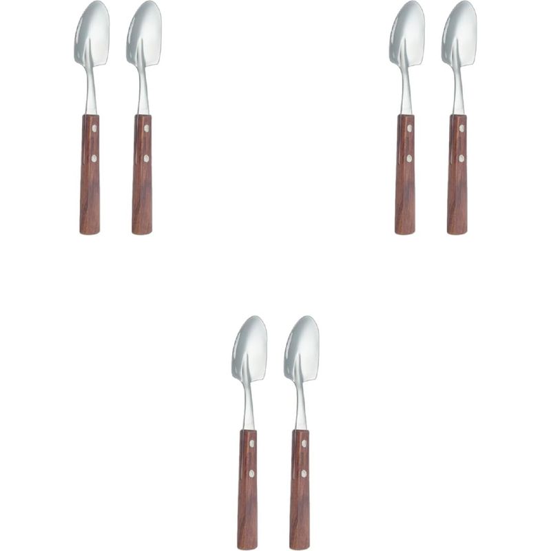 Set Mit 2 Eiskugelportionierern Mit Griffen Aus Holz Und Edelstahl
