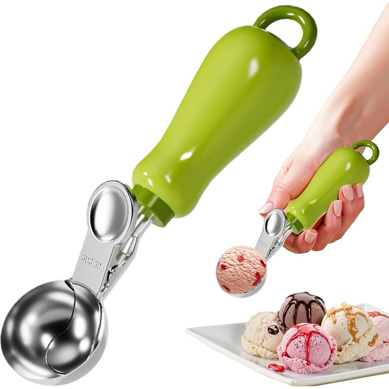 Eiskugeln, Edelstahllöffel Und Obstlöffel, Zum Aufhängen