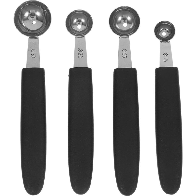 Mikikit 4-teiliges, Leicht Zu Reinigendes Eisportionierer-set Aus Edelstahl