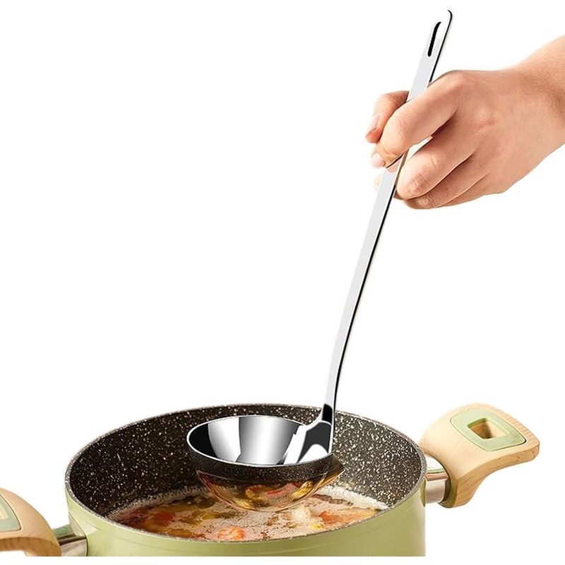 Ölsieblöffel, Fettabschöpfer, Suppensieb Und Schöpfkelle