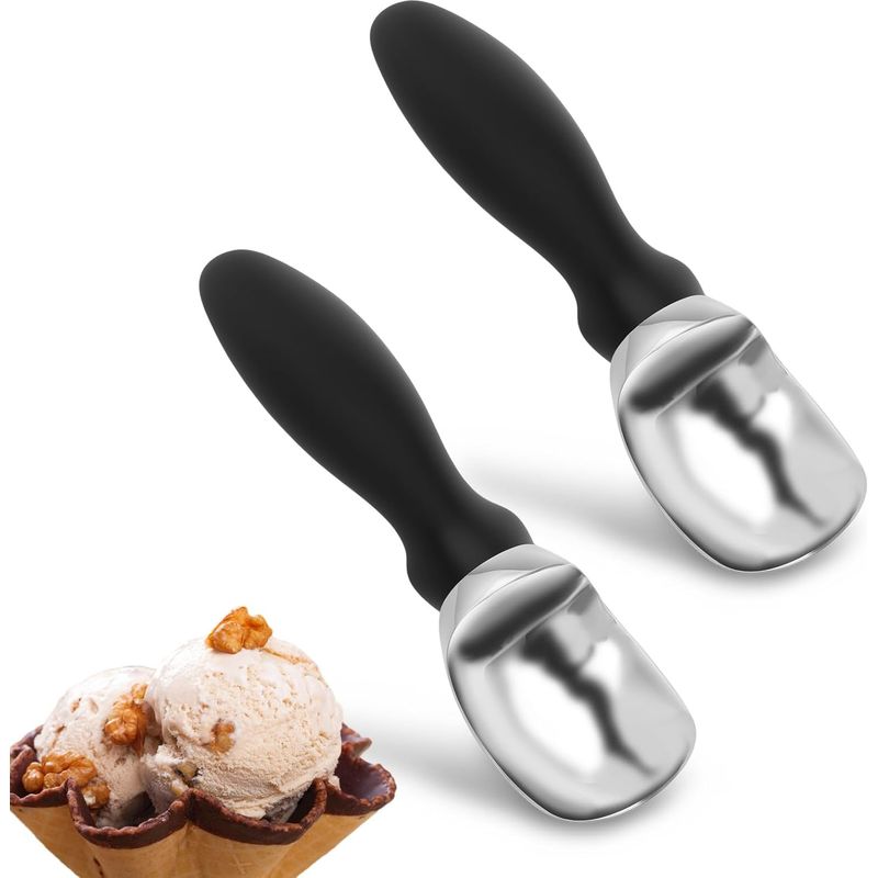 Set Mit 2 Eiskugelportionierern Aus Metall Mit Weichen Kunststoffgriffen 19 X