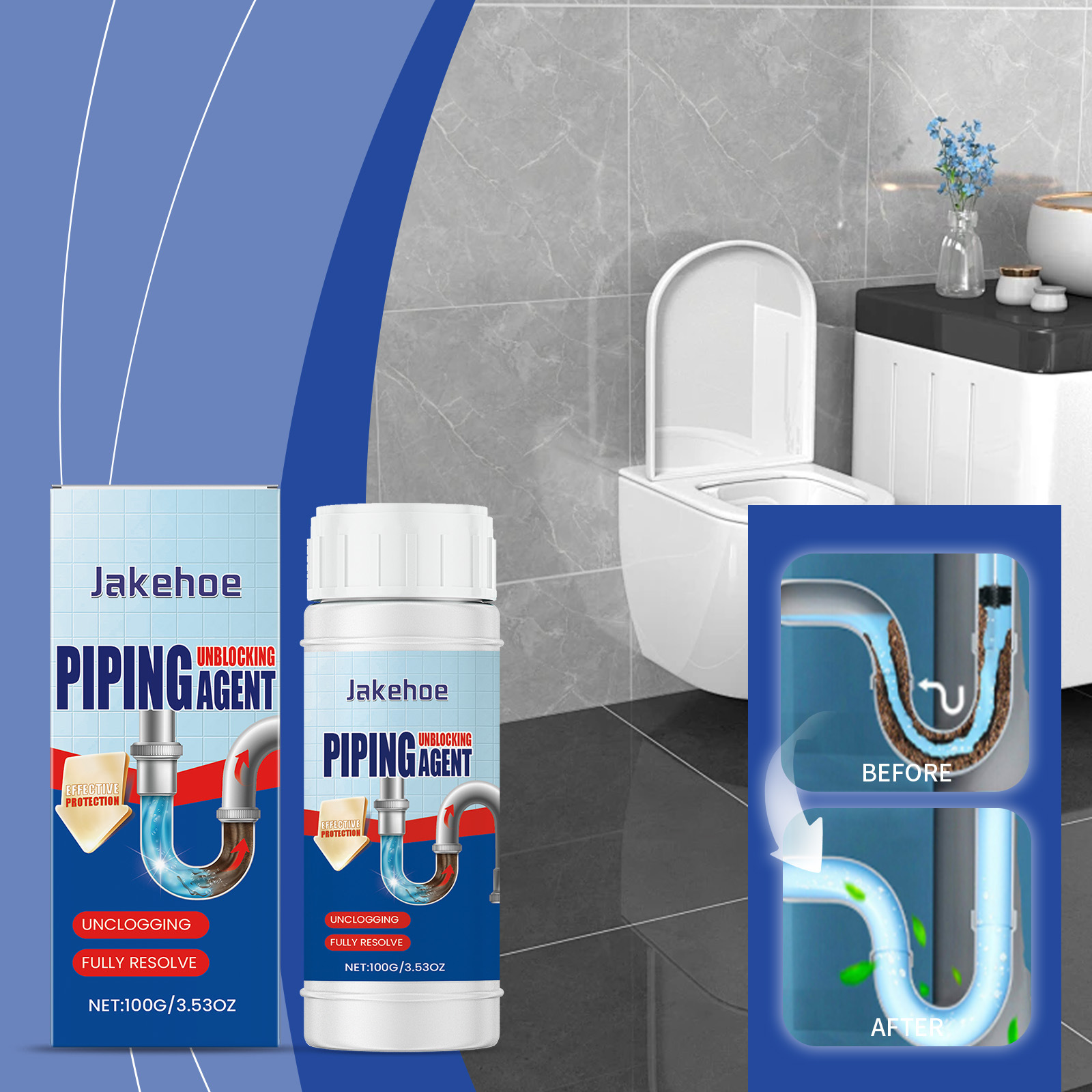 Abflussreiniger Für Spülbecken, Abflüsse, Küchen Und Toiletten – 100 G -- Biemmedue