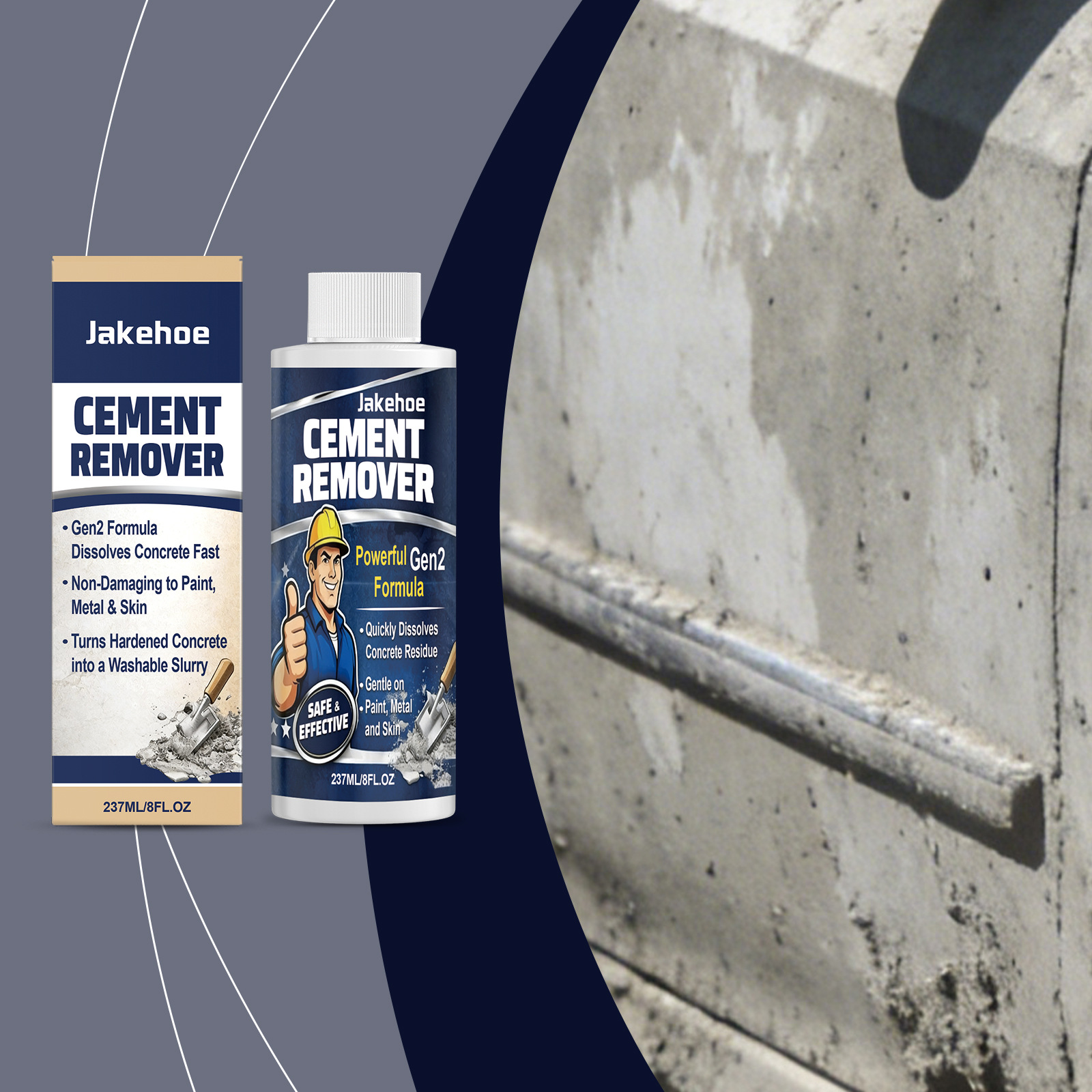 Betonentferner – Reinigt Und Löst Betonverklebungen, Schonend Und Geeignet Für Baustellen Und Höfe – 237 Ml -- Biemmedue
