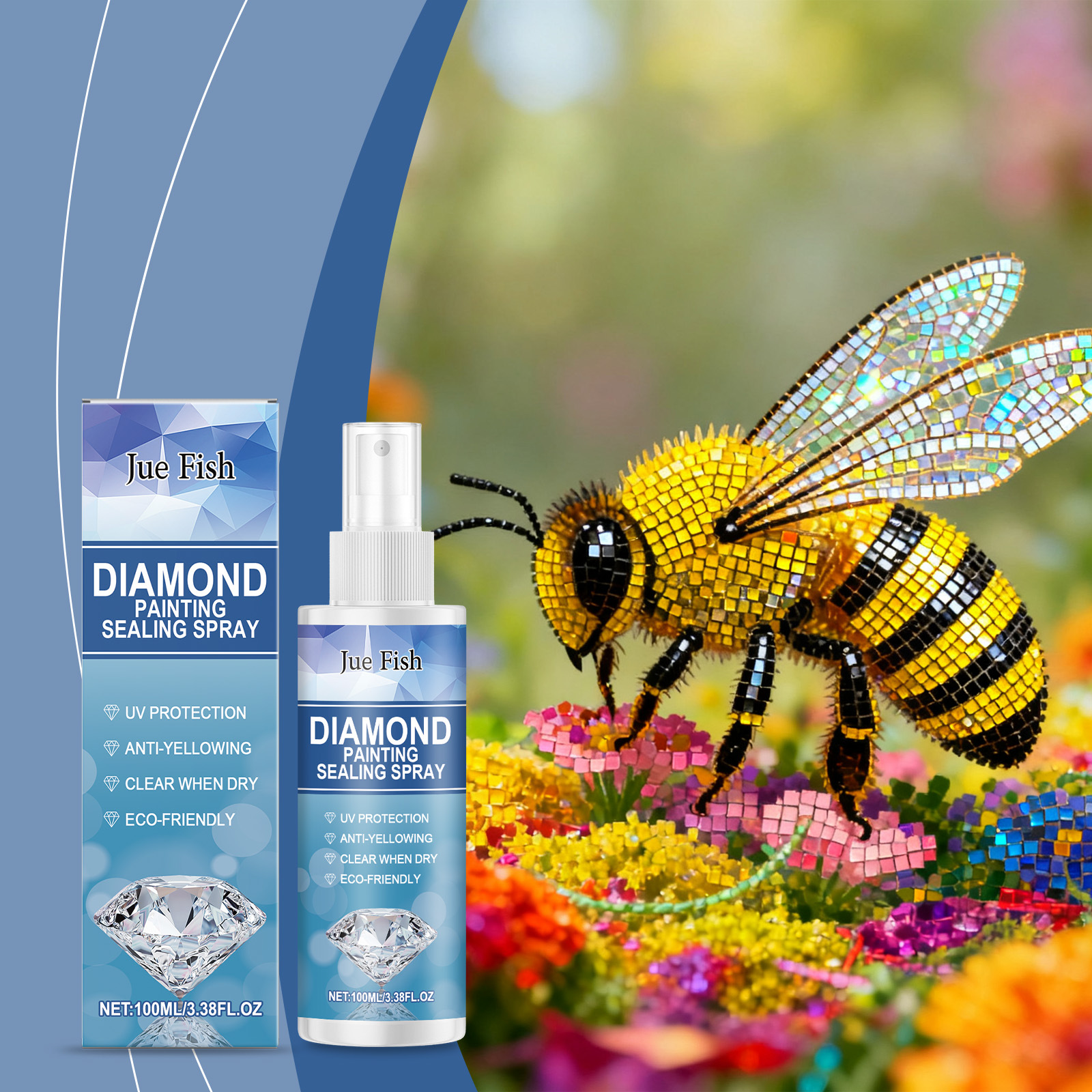 Diamantmalerei-versiegelungsspray – Für Den Täglichen Gebrauch Zum Versiegeln Von Diamantbildern Und Zur Handreinigung – 100 Ml -- Biemmedue