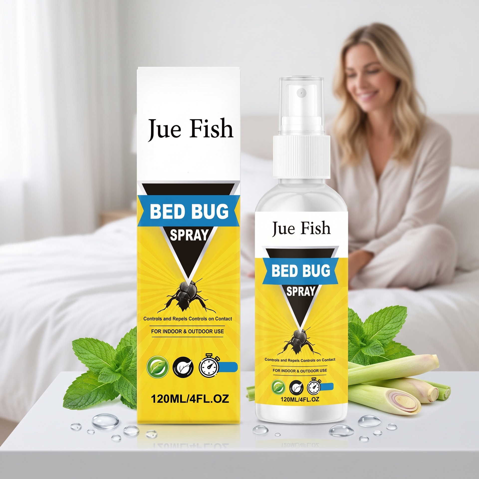 Insektenschutzspray Für Textilien, Kissen, Innenreinigung, Täglichen Haushalt, Praktisch Zur Insektenabwehr – 120 Ml -- Biemmedue