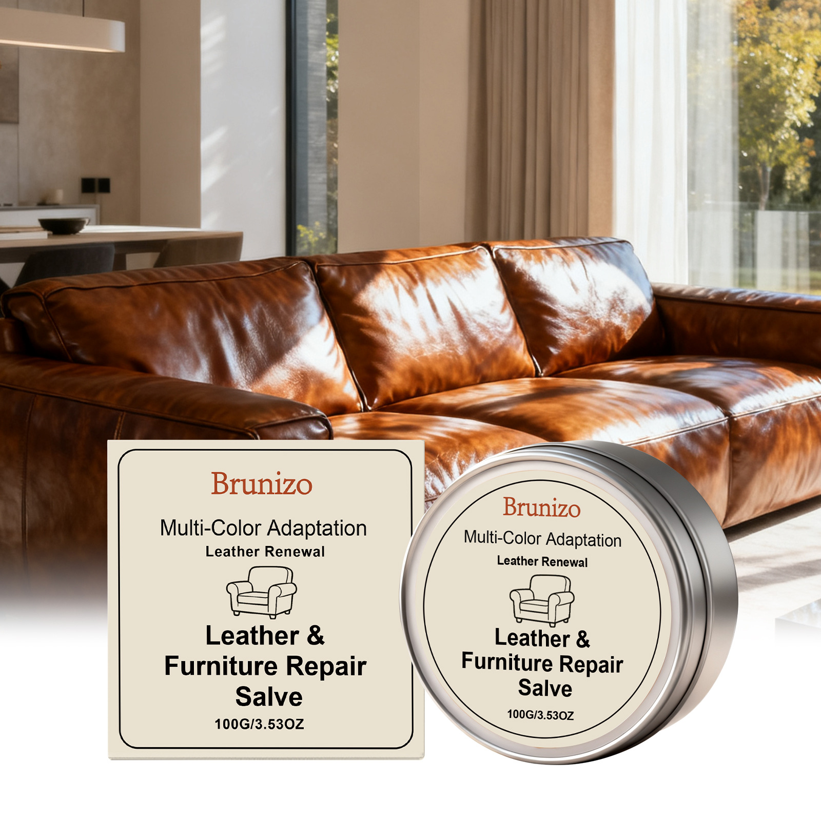 Lederpflegewachs Für Sofas, Tägliche Pflege Und Auffrischung, Neubezug Und Pflege Von Sitzflächen – 100 G -- Biemmedue