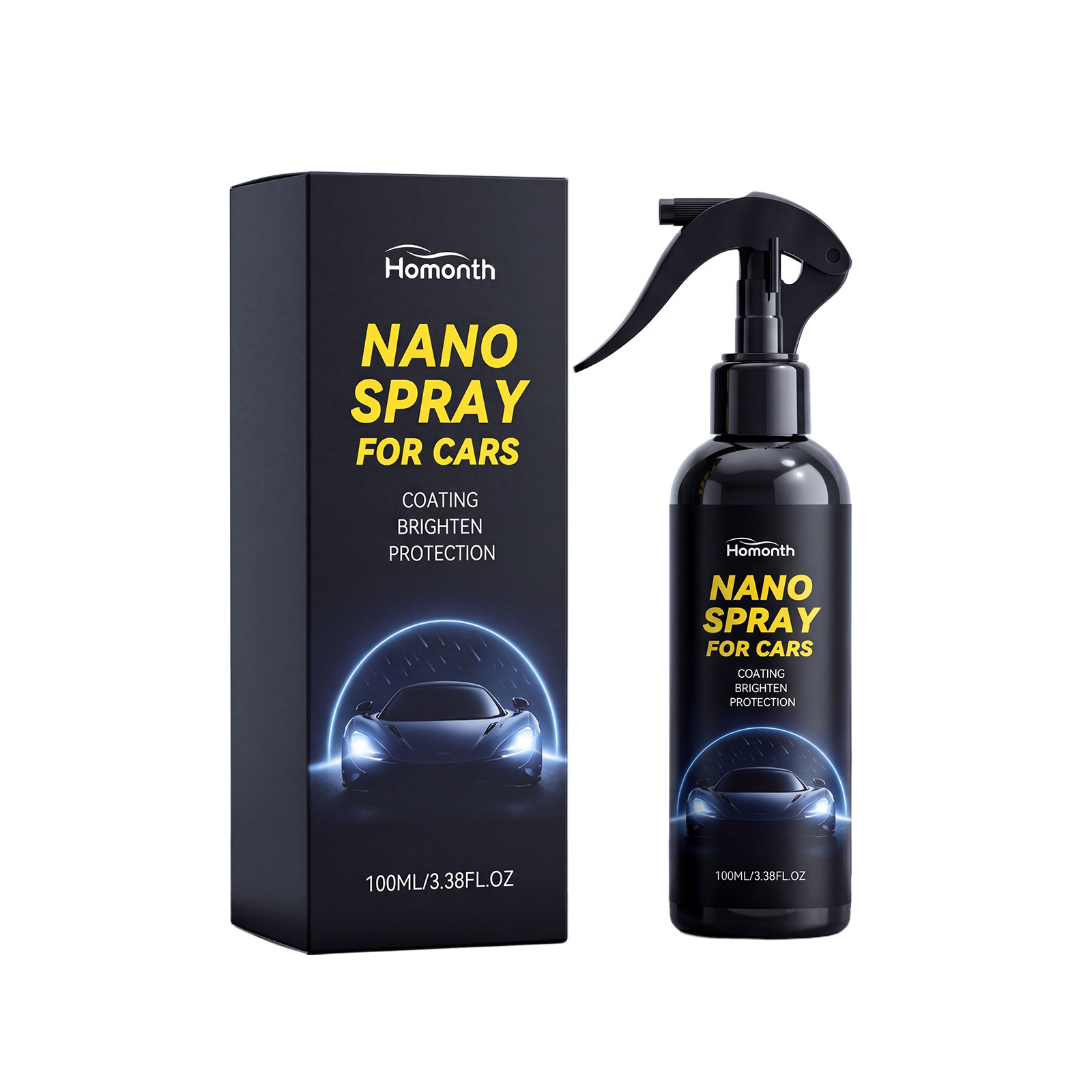 Nano-autospray Für Die Tägliche Reinigung, Lackpflege Und Glanzaufhellung – Praktisches Spray – 100 Ml -- Biemmedue