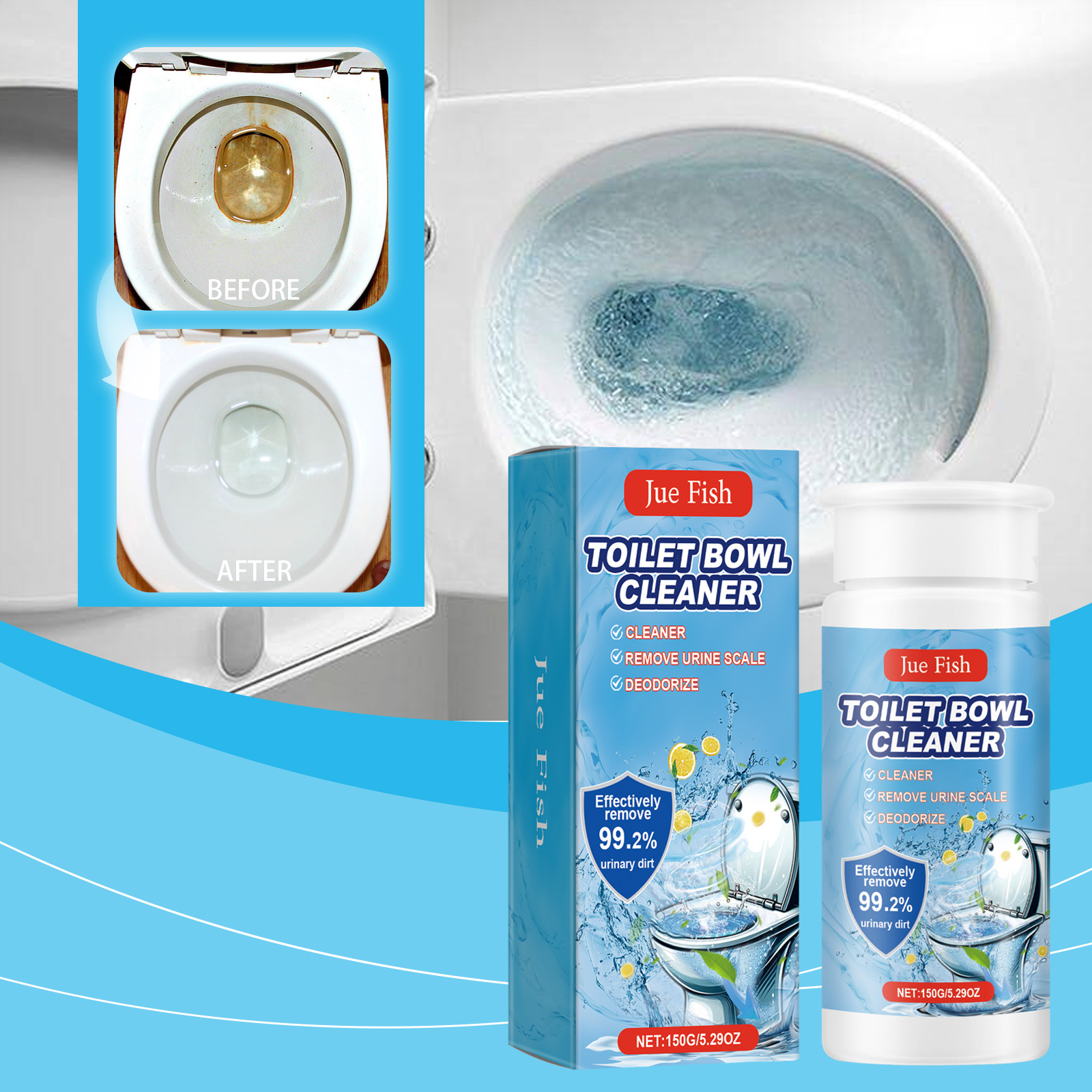 Wc-reiniger, Tiefenreinigung, Entkalkung Und Milder Badreiniger Für Den Haushalt – 150 G -- Biemmedue