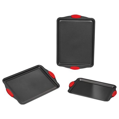 Backformen-Set 3-teilig antihaftbeschichtete Kochgeschirrplatten und -bleche aus Karbonstahl, Backgeschirr-Kochsets für den Küchenofen mit