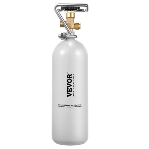 Co2-tank (2 Kg) Co2 Flasche Aus Legiertem Stahl, Co2-lufttank Mit Grauer Sprühbeschichtung, Din477-ventil, Griff Und Einstellbarem Druck, Tüv-geprüfter Gaszylinder Für Fassbierausschank Ohne Co₂
