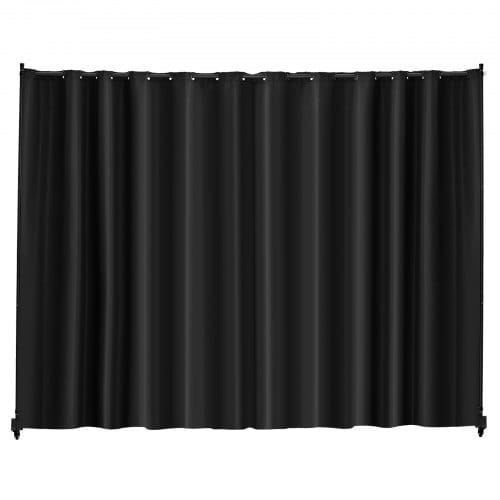 VEVOR Raumteiler Trennwand Paravent Stellwand Einzelpanel, Tragbarer Sichtschutz für Büro Schlafzimmer Esszimmer Arbeitszimmer Balkon, Raumtrenner Rollbar (308,5 x 45 x 245,5 cm), Schwarz