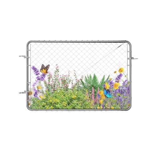 Gartentür, 183x122 Cm, Verstellbares Maschendrahtzauntor, Passend Für Gartenzauntoröffnungen Von 61–183 Cm(b)x183 Cm(h), Zauntor Für Bauernhof, Pfosten Nicht Im Lieferumfang Enthalten