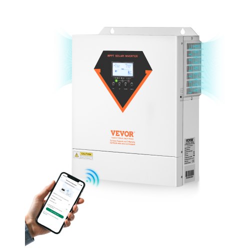 Hybrid-solarwechselrichter, 3500w, All-in-one-wechselrichter Mit Reinem Sinus, 24v Dc Auf 220/230v Ac, Mit Integriertem 100a Mppt-solarregler, Für Netzunabhängige Blei-säure-lithium-batterie - Vevor