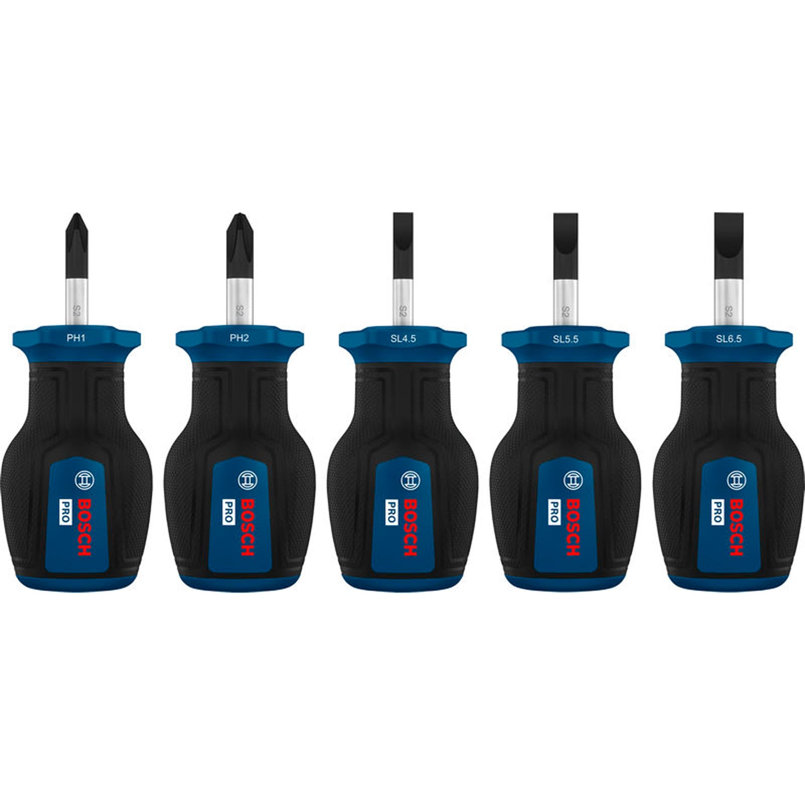 Bosch Pro Stubby-schraubendreher-set Ph/sl, 5-tlg. - 1600a03hu6
