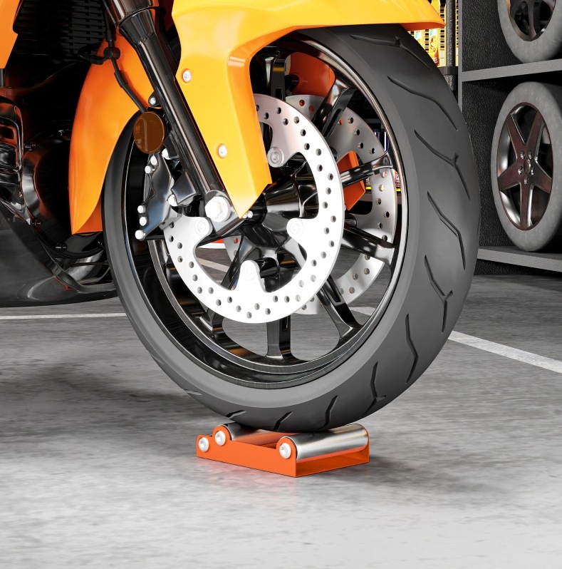Motorrad-rollenständer 15 X 11,5 X 4 Cm Aus Aluminium, Orange – Meubliv
