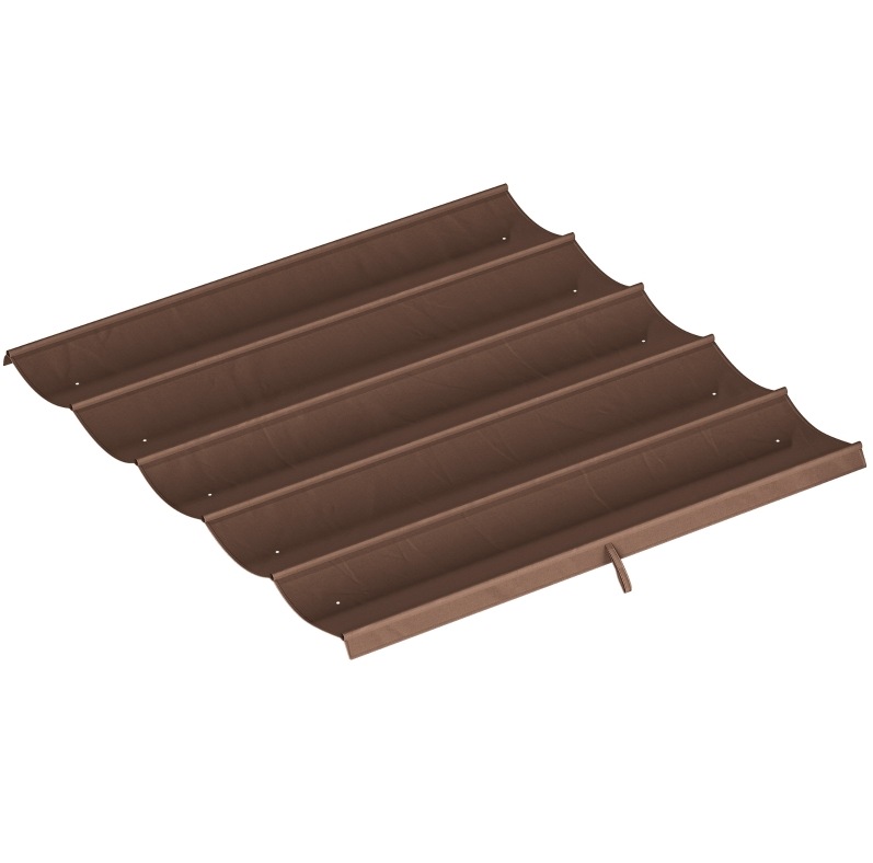 Pergola-ersatzdach 250x255 Cm Aus Polyester, Kaffeefarben, Mit 10 Ablauflöchern – Meubliv
