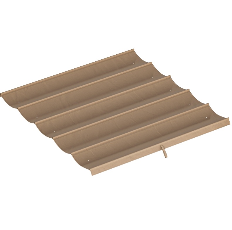 Ersatzdach Für Pergola 250x255 Cm, Polyester Braun, Einziehbar, Für Terrasse – Meubliv