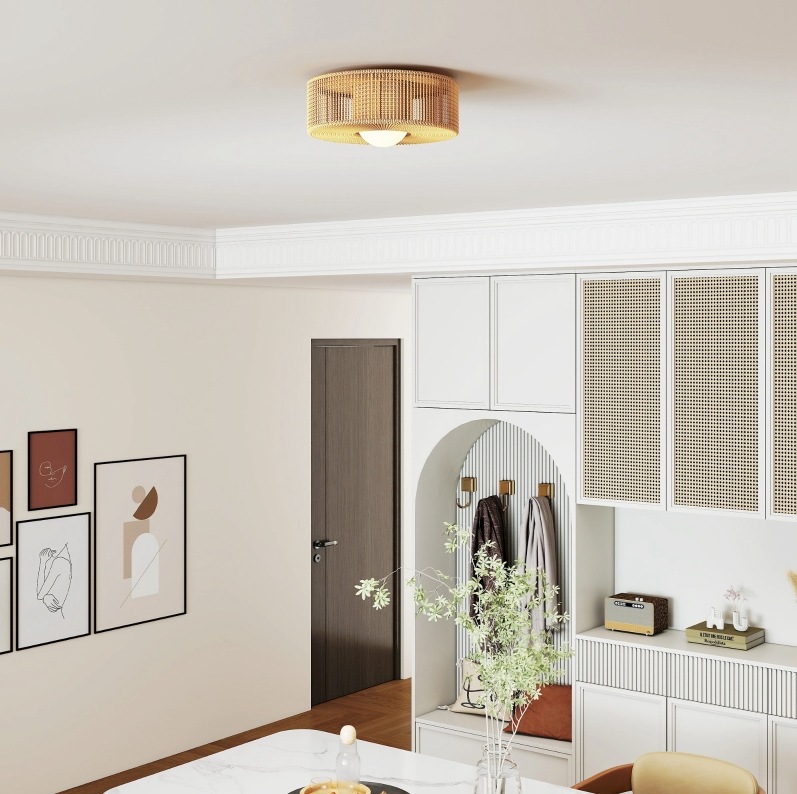 Boho-deckenleuchte Ø30x16 Cm Aus Metall, Mehrfarbig – Stimmungsvolles Licht Für Kleine Räume