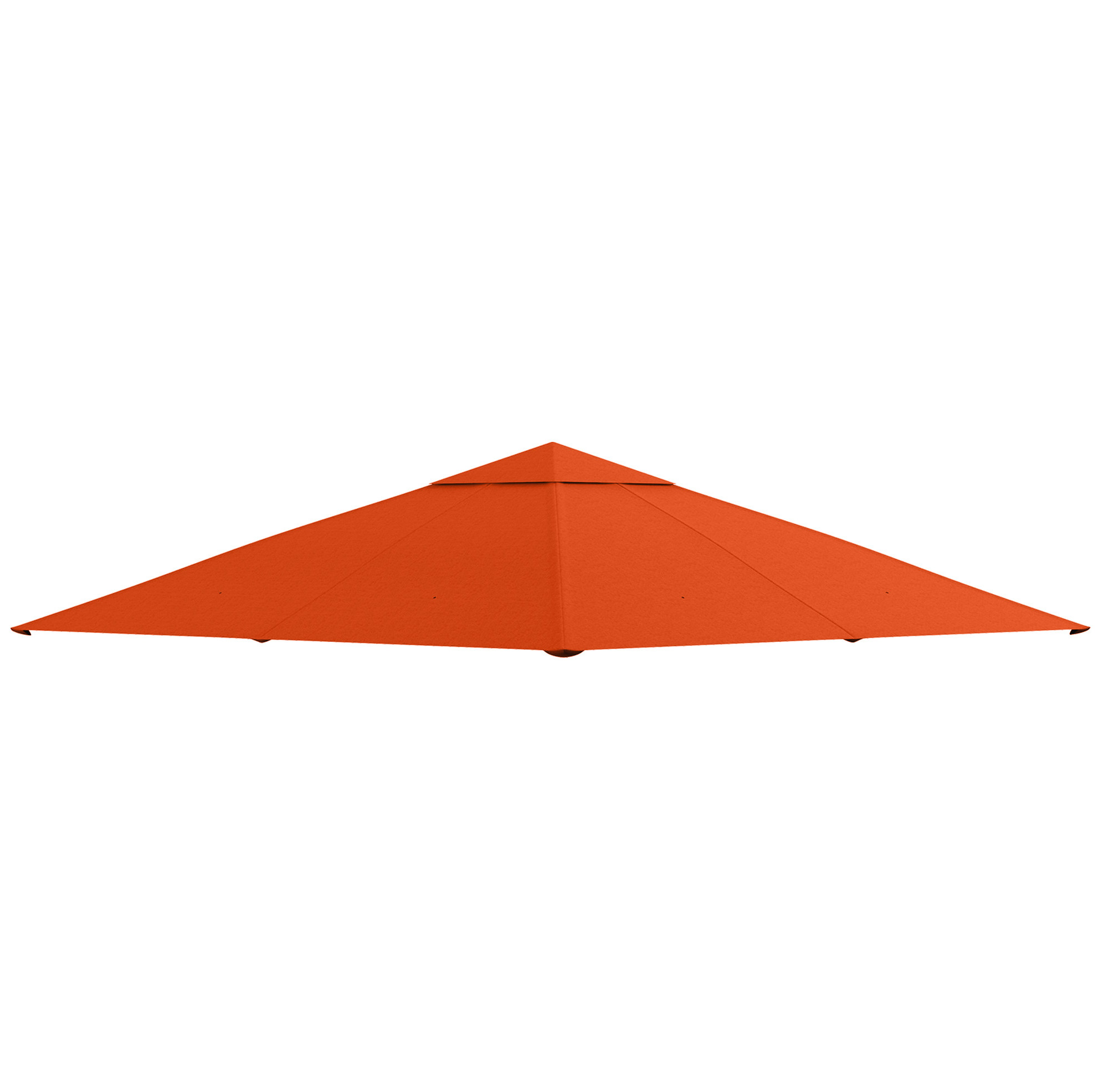 Pavillondach 298 X 295 Cm Aus Orangefarbenem Polyester, Uv-beständig, Für Den Garten