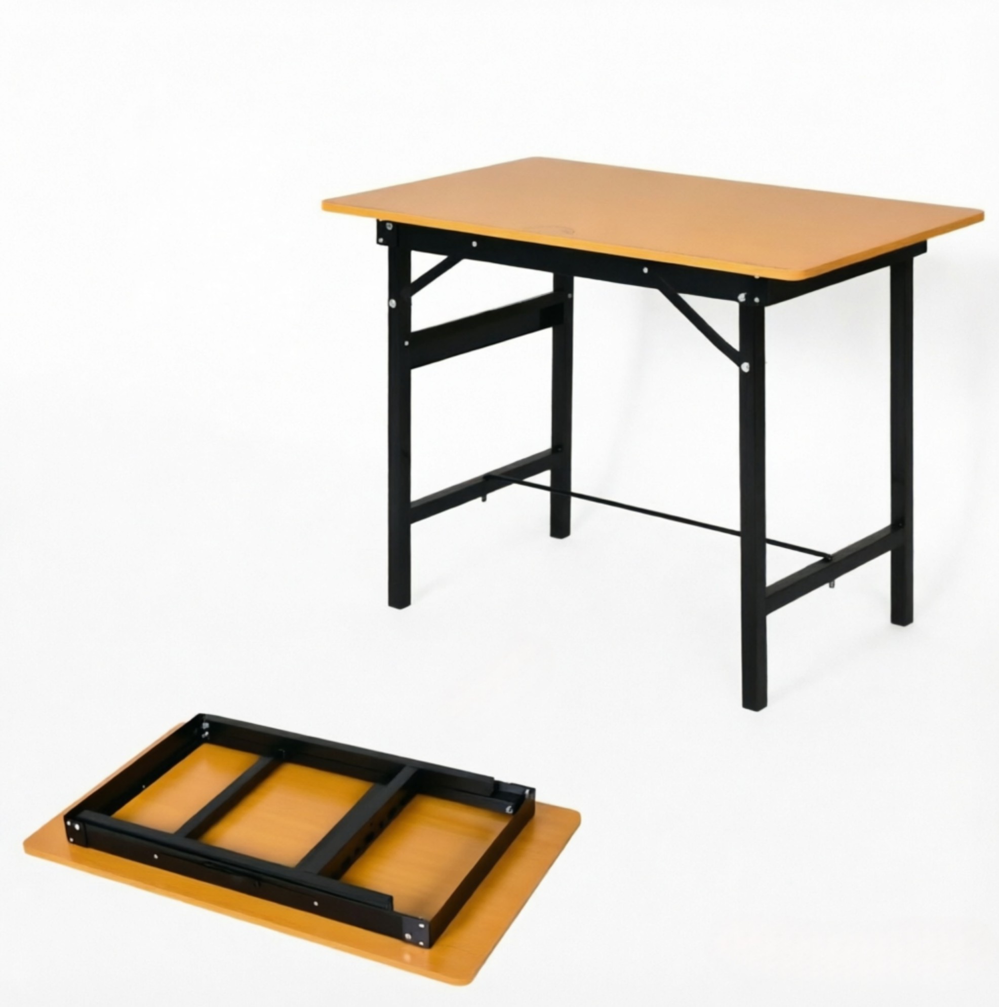 Multifunktionale Klappbare Werkbank Aus Mdf Und Metall 100 X 60 X 75,5 Cm Schwarz Und Gelb