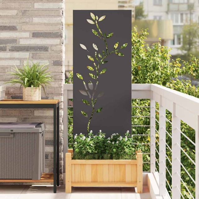Garten dekoratives Panel Schwarz 50 x 140 cm Vidaxl