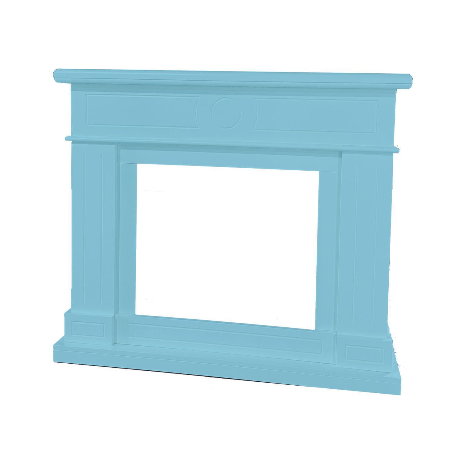 Sined Marco Para Chimenea Electrica Mdf Para Inserto Electrico Caminetto-vulcano O Quemador Azul Turquesa 95x102x215 Cm Cornice-camino-roberta-turquesa