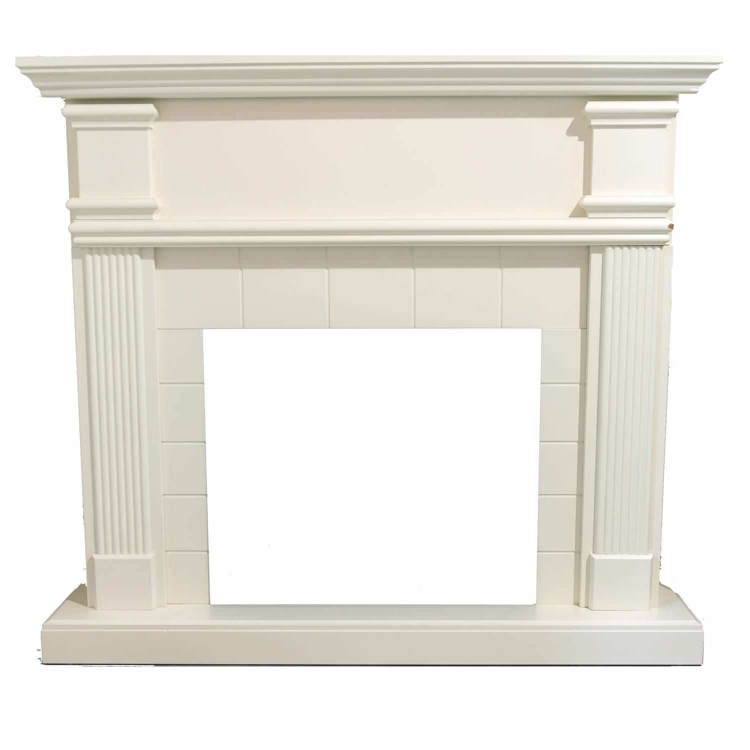 Sined Cornice In Mdf Per Camino Caldera Rivestimento Per Inserto Elettrico Vulcano 60 Cm O Bruciatore Ispica 75 Cm Bianco Ral9001 Cornice-camino-omar-blanco