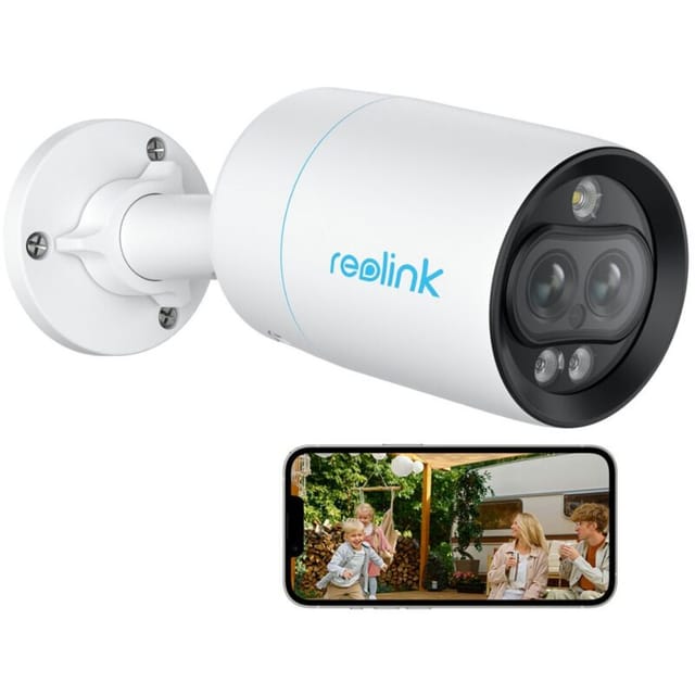 Reolink - 8MP PoE lan Überwachungskamera Aussen, Weitwinkelobjektiv, Personen-/Fahrzeug-/Haustiererkennung, Farbnachtsicht, Zwei-Wege-Audio