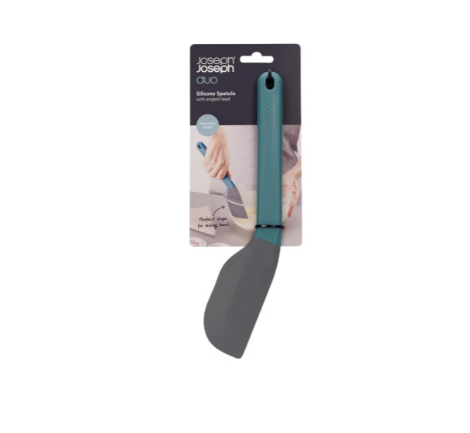 Silikonspachtel JosephJoseph Joseph Duo mit abgewinkeltem Kopf, modernes und funktionelles Design, ideal für präzises Kochen, robust und praktisch