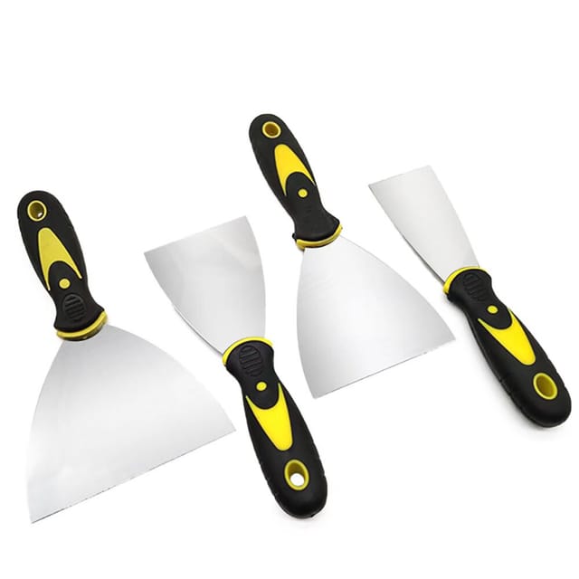 Shining House - Edelstahl-Klingenschaber-Set, Farbmesser, Edelstahl-Klingen-Set, flexible Edelstahlklinge mit rutschfestem Griff, für Tapeten und