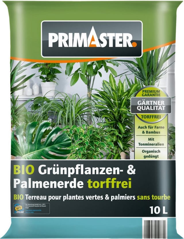 Bio Grünpflanzen- & Palmenerde torffrei 10 l Erde - Primaster