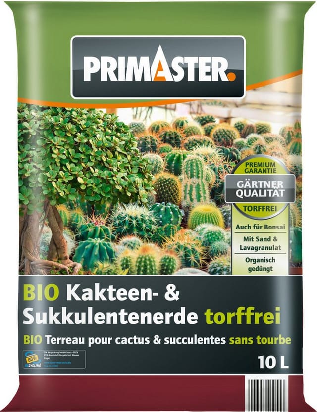 Bio Kakteen- & Sukkulentenerde torffrei 10 l Erde - Primaster