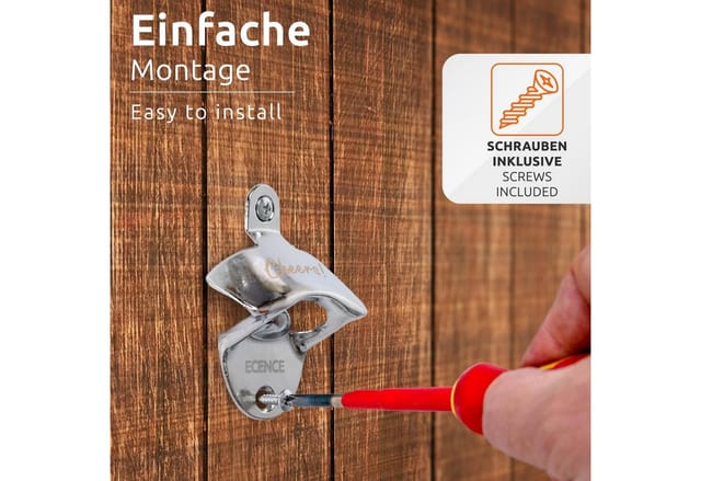 2x Wandflaschenöffner Flaschenöffner Wand Bieröffner Kapselheber Kronkorken