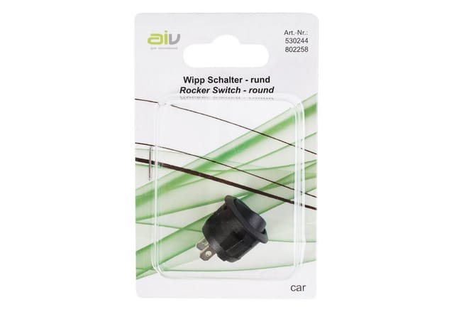 Wipp-Schalter rund 230V-250V 6A Schwarz