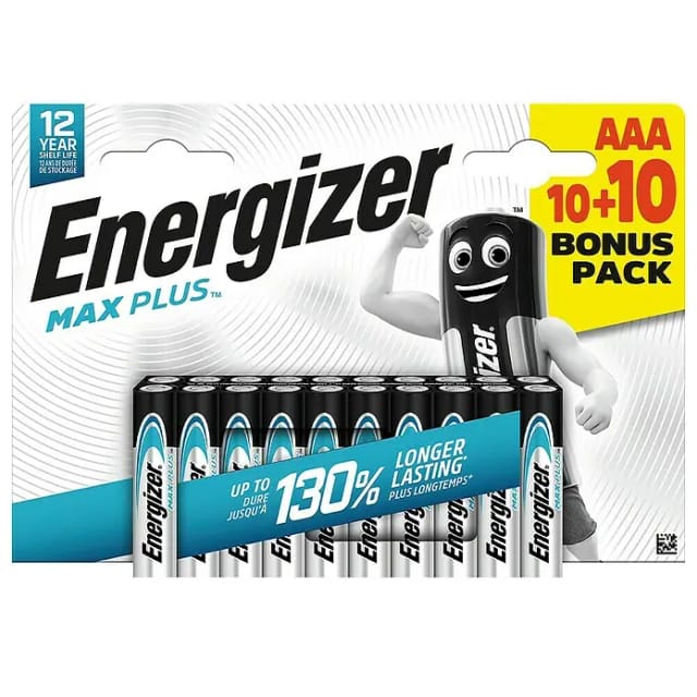Energizer - Max Plus Micro (AAA)-Batterie Alkali-Mangan 1.5 v 20 St.