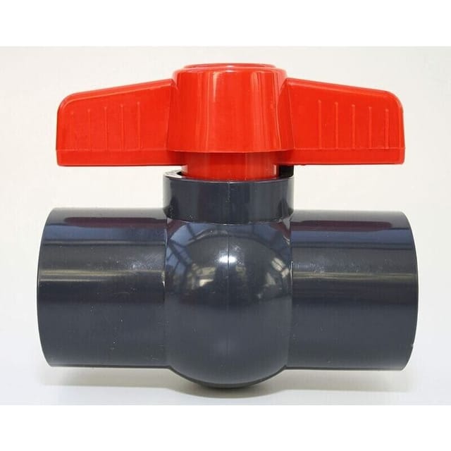INHHUB 50mm Kugelhahn mit 2 1 1/2 PVC Klebemuffen, U 10 bar -INHHUB
