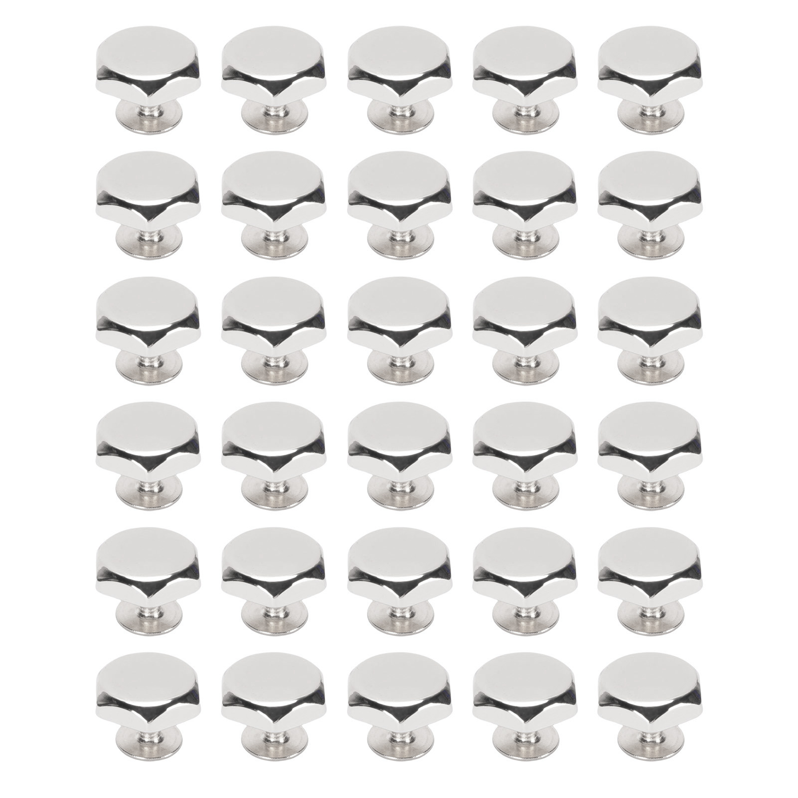 30er-set Taschenbodenschrauben, Sechskantform, Handtaschenfüße, Zinklegierung, Eisen, Schraubnieten Für Kleidung, Schuhe, Accessoires, Silber