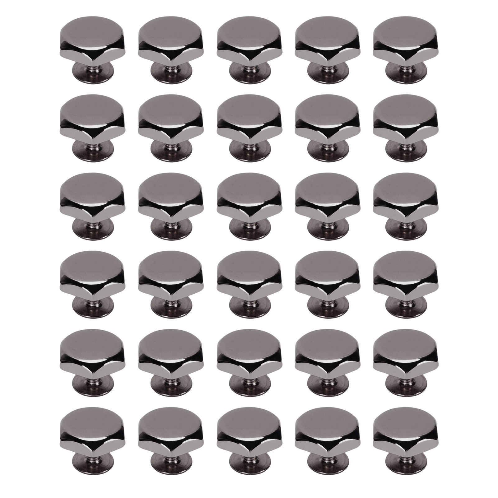 30 Sets Sechskant-schrauben Für Taschenfüße Aus Zinklegierung, Passend Für Kleidung, Schuhe Und Accessoires, Silber/schwarz