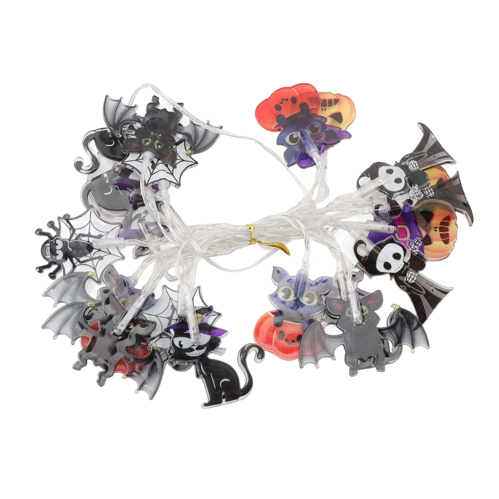 Halloween-lichterkette Für Den Außenbereich, Wasserdicht, Usb-anschluss, 20 Leds, Kürbisse, Fledermäuse, Geister, Schwarze Katzen, Dekoration Für Zuhause Und Partys