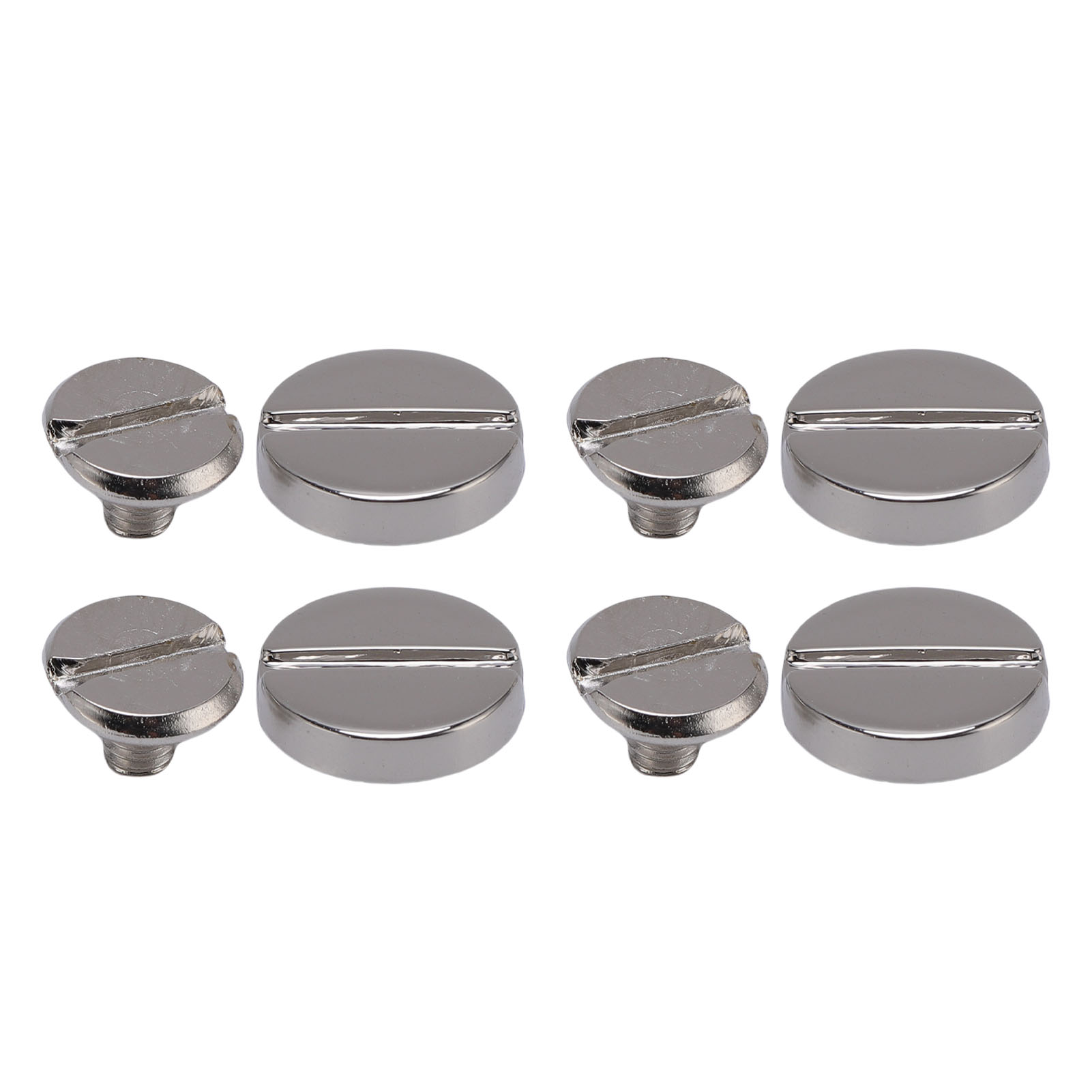 50 Sets 10 Mm Nietschrauben Aus Zinklegierung Mit Flachkopf Und Schlitz Für Lederarbeiten, Bekleidungsdekoration, Silber
