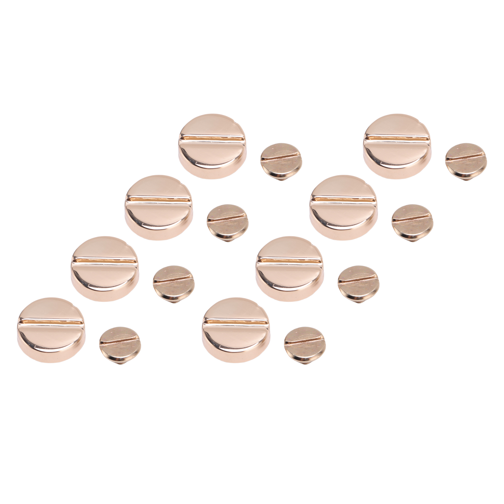 50er-set Flachkopf-schraubnieten 12 Mm, Goldfarbene Zinklegierung, Lederbindungsnieten Für Gürtel, Handtaschen, Geldbörsen, Kleidung, Hosen Und Schuhe