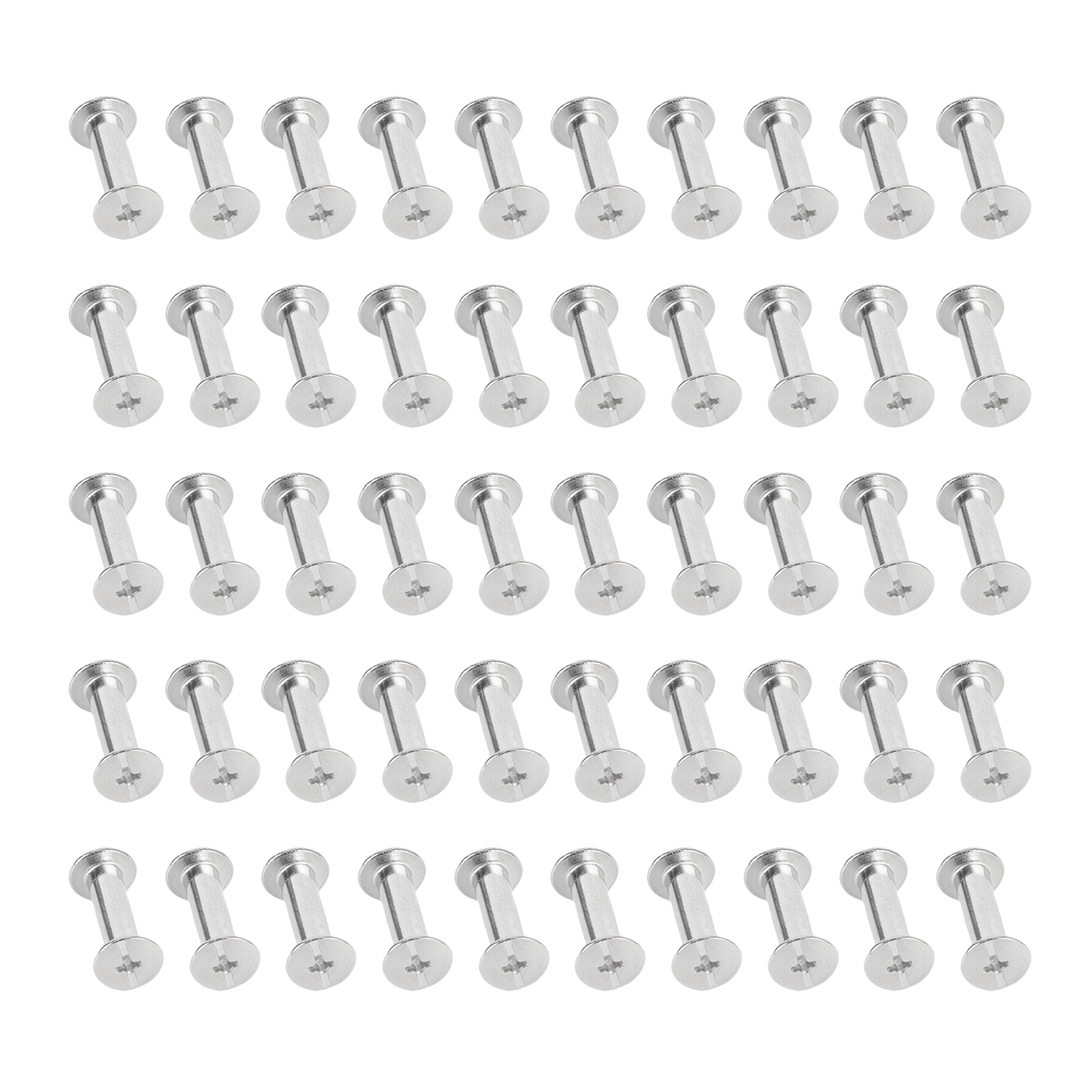 50 Sets Runde Flachkopf-chicago-schrauben M4 5x16x9,5 Mm Aus Edelstahllegierung Für Lederhandwerk Und Bekleidung