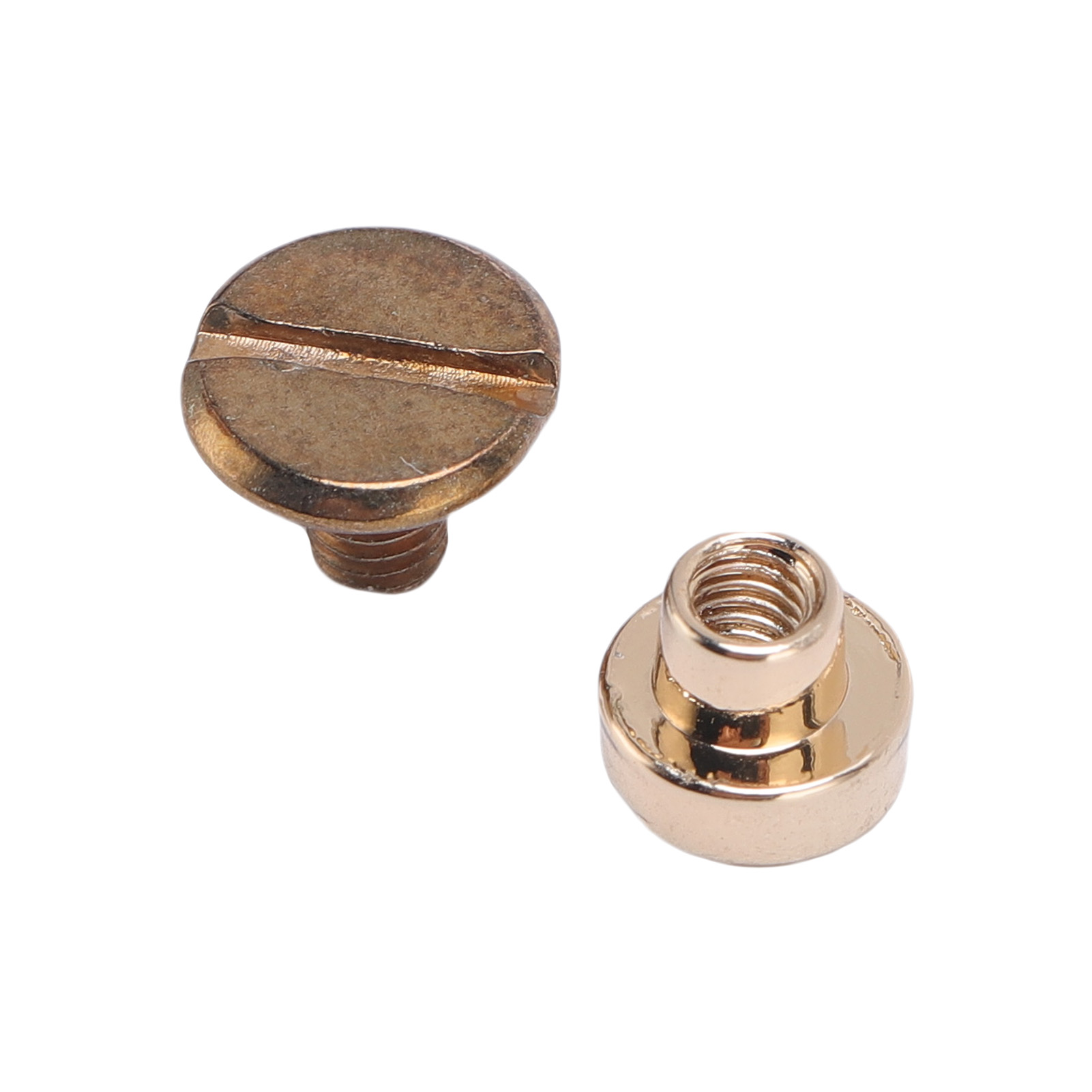 50er-set Flachkopf-schraubnieten 6 Mm, Goldfarbene Zinklegierung, Bindenieten Für Lederarbeiten, Handtaschen, Geldbörsen, Bekleidung Und Schuhe