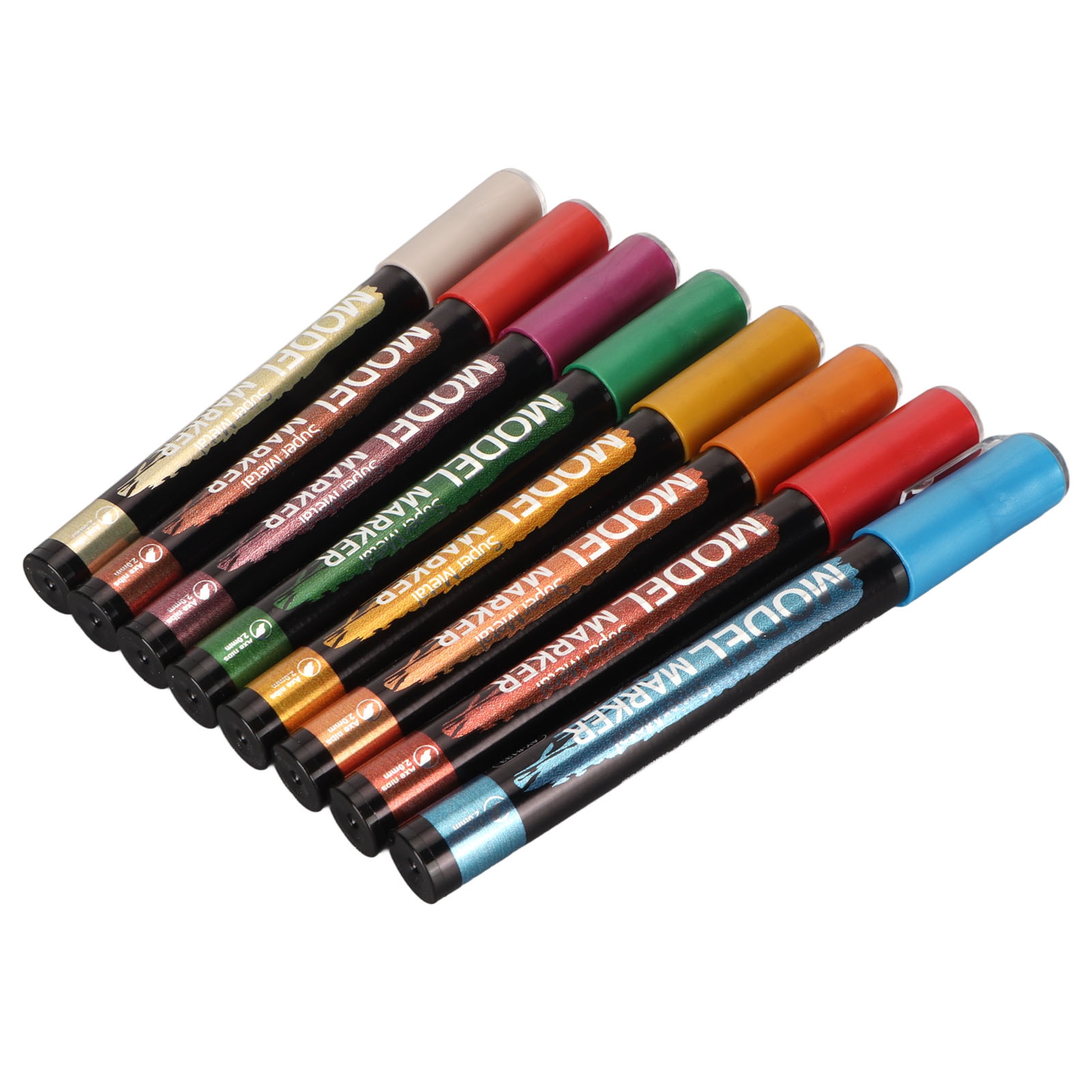 8-teiliges Set Metallic-marker, Mehrzweck, Wasserfest, Farbecht, Feine Spitze, Metallic-malermarker Für Modellbau, Malerei Und Reparatur