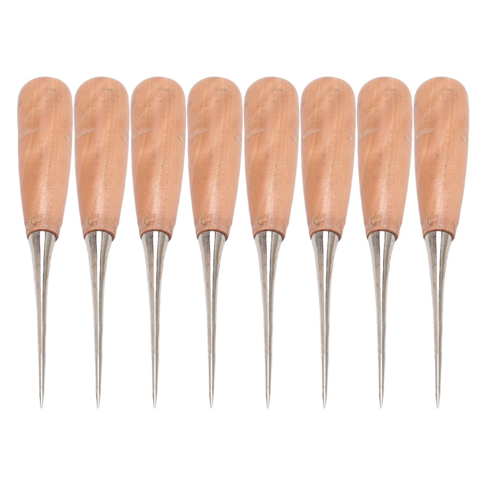 8-teiliges Set Aus Ahle Mit Holzgriff, Bohrbar, Zum Nähen Und Basteln Mit Ergonomischem Griff, Professionelle Ahle Für Lederhandwerk, Lochstanze