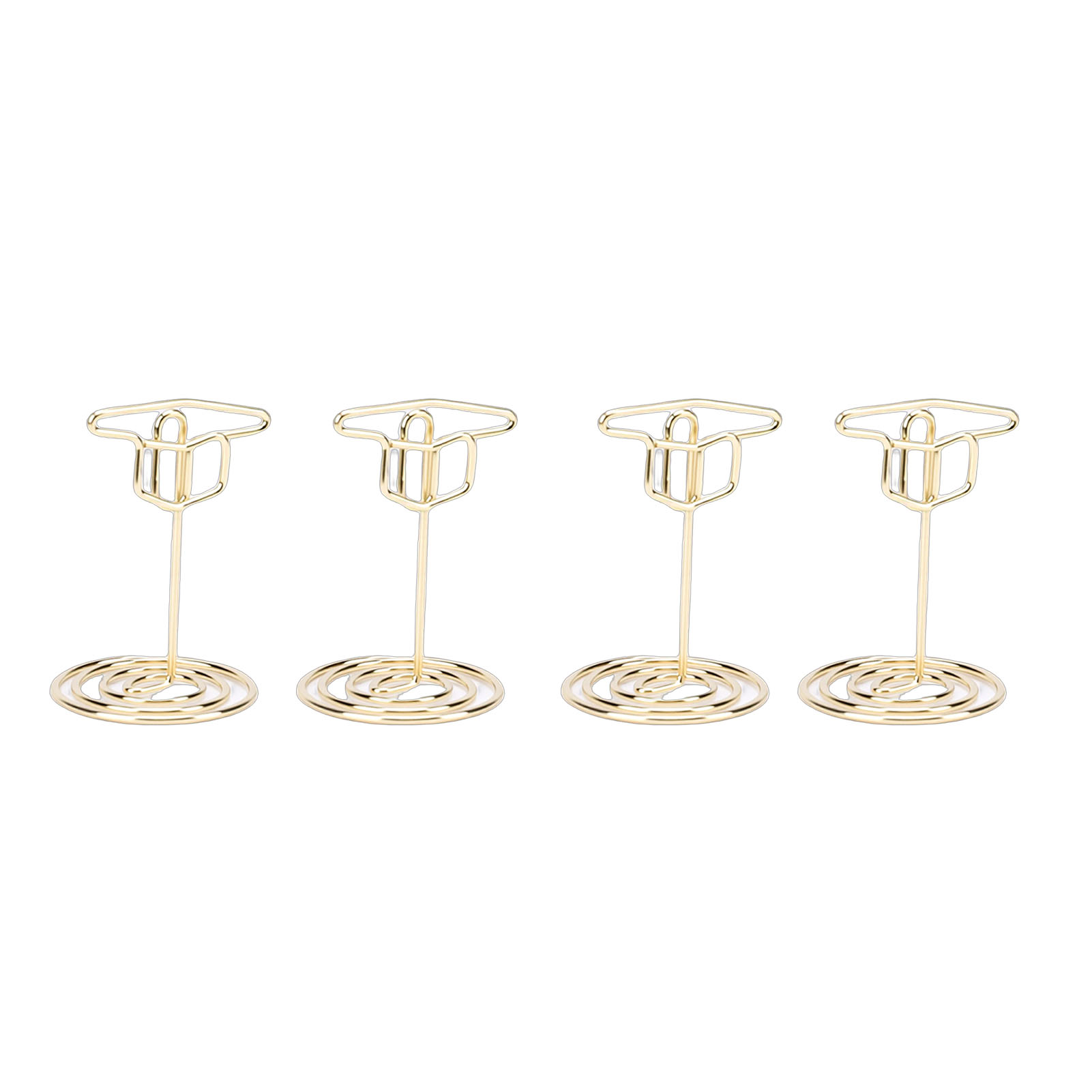 20 Stück Fotohalter In Form Von Absolventenhüten, Tischkartenhalter, Partyzubehör, 50 Mm Hoch, Gold