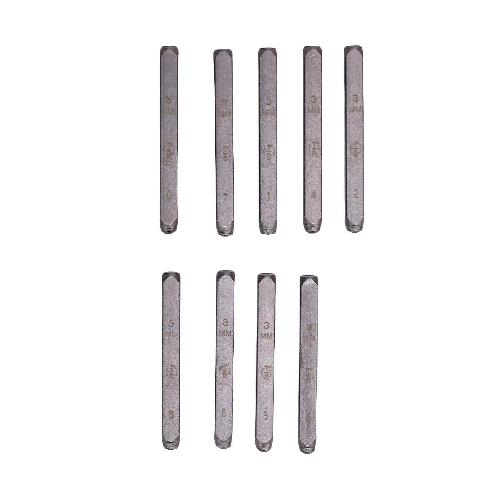 Metallstempel-set, 3 Mm, 40cr Kohlenstoffstahl, Stempel Mit Kunststoffbox Für Die Schmuckherstellung (armbänder, Ringe, Schmuck)
