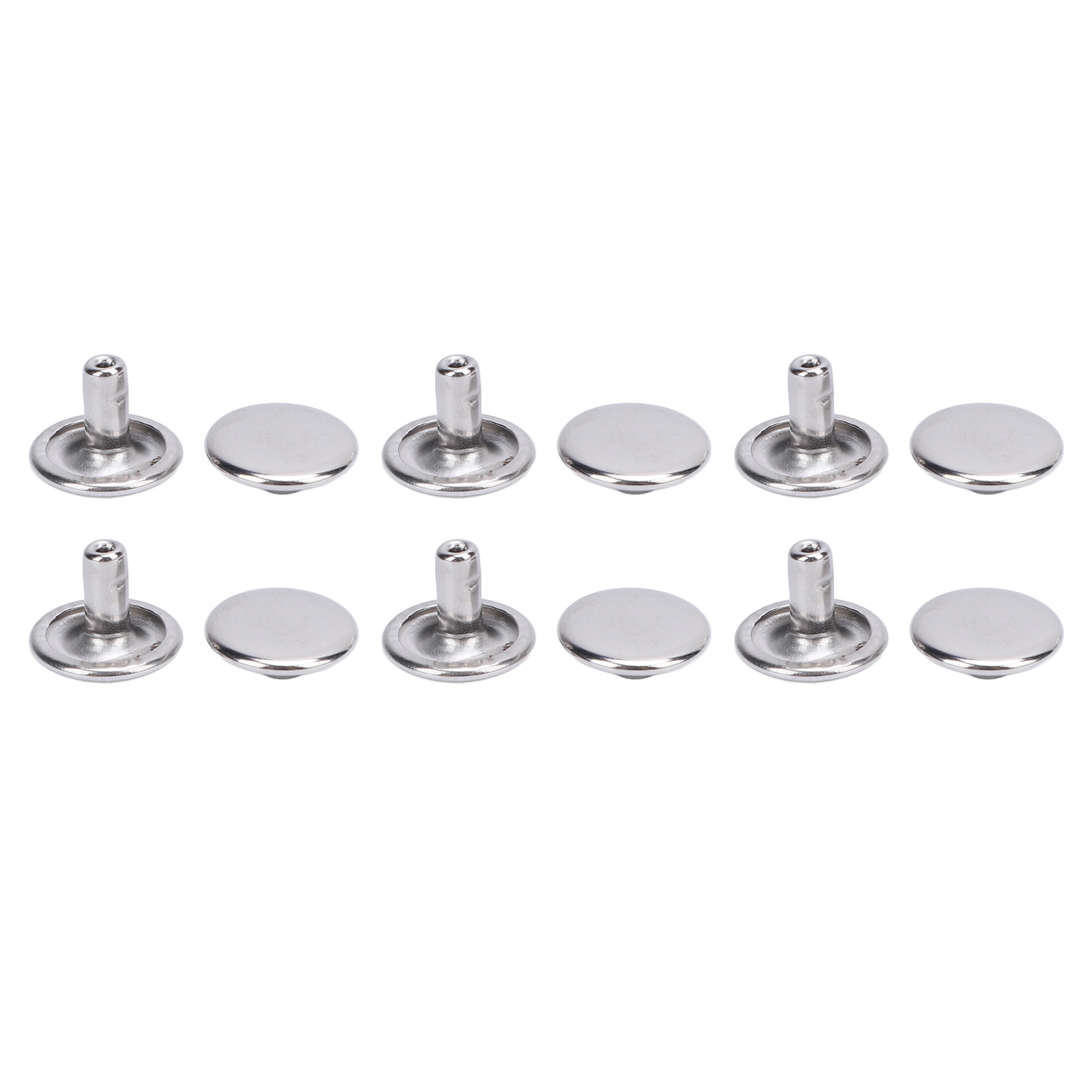 500er-set Doppelnieten-set Für Ledertaschen Und Kleidung, 11 X 8 Mm Edelstahl-kuppelnieten, Lederhandwerkszubehör